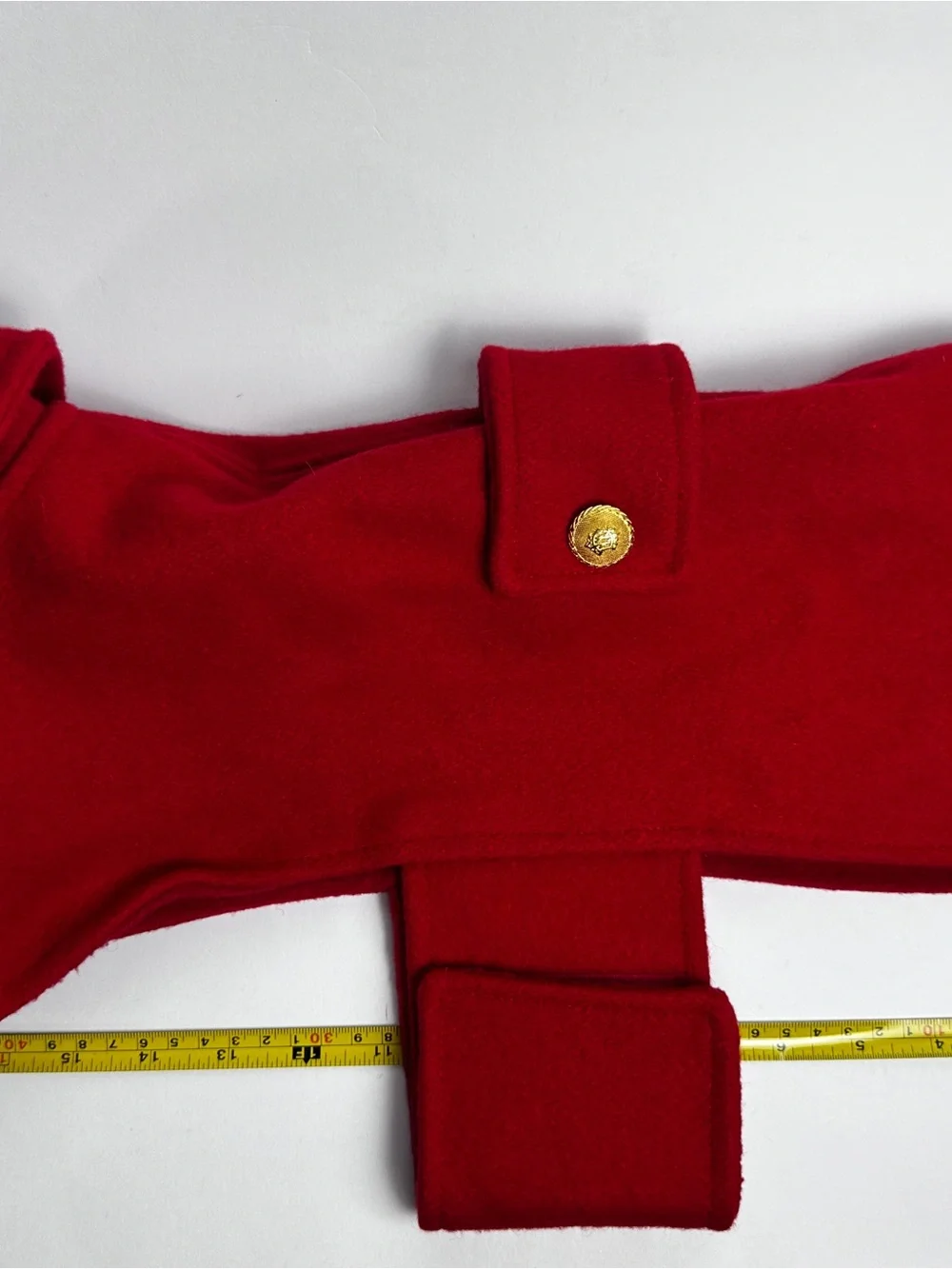 Pets Fashion by Cathy Dog Coat Size 16 Red Military Peacoat NWT Gold Buttons